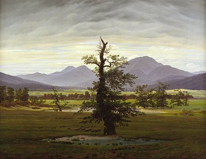 The painting "Old Oak Tree" by Ivan Shishkin showcases the majesty of an ancient oak tree, with its sprawling branches and gnarled trunk set against a backdrop of lush greenery and distant mountains. This masterpiece of Russian landscape painting captures the beauty and serenity of nature, inviting viewers to contemplate the passage of time etched into the tree's rugged form.